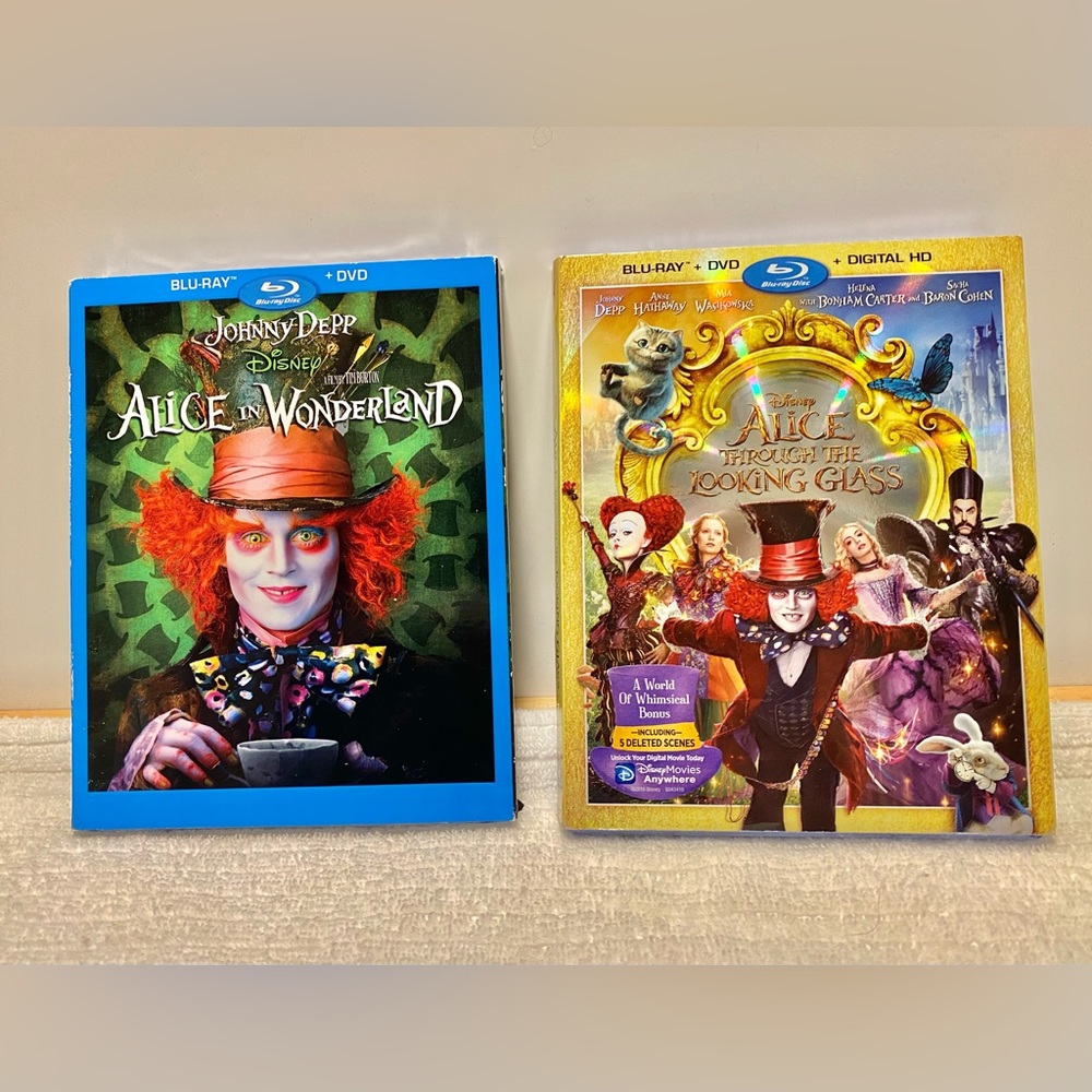 MOVIES NEW “Alice in Wonderland & Alice Through the Looking Glass (Blu-ray)”